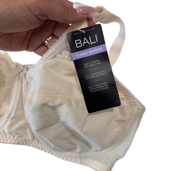 Bali Classic Support Underwire Bra Style 0180 Size 36DDD Ivory No Padding NEW - Picture 4 of 12